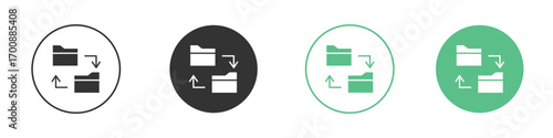 Data transfer icons collection in flat style. icon vector design