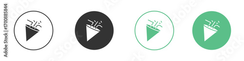 Confetti icons collection in flat style. icon vector design