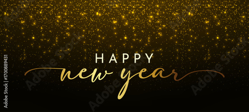 Happy New Year 2026 Greeting Banner | Shiny Festive Background