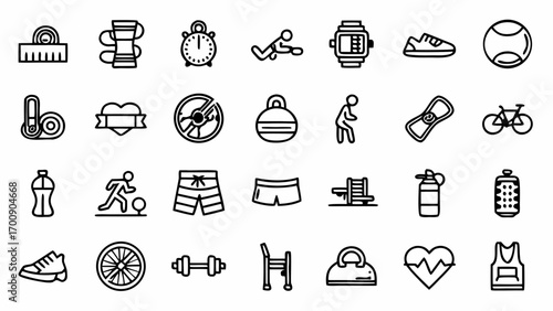 Fitness exercise workout gym training equipment sport activity and healthy lifestyle generated with generative ai