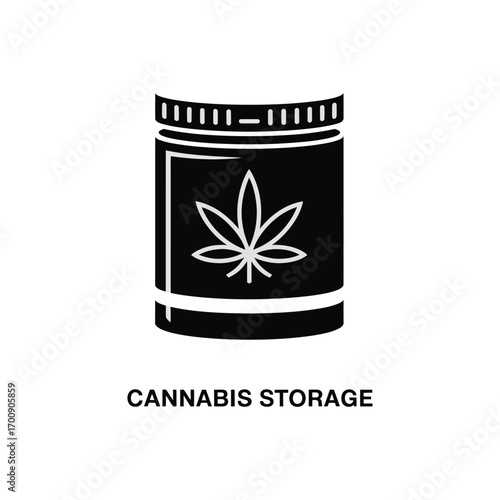 Cannabis Storage Container - Design Featuring a Jar