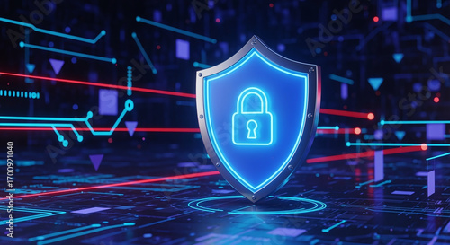 Cyber ​​security and data protection, internet network security, protect business and financial transaction data from cyber attack, user private data security encryption. Generative AI