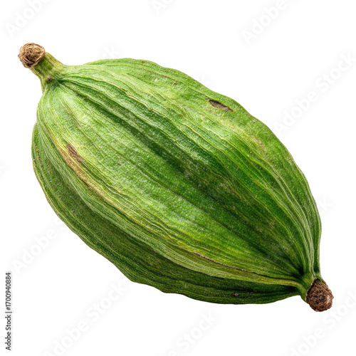 Wallpaper Mural Close-up of a green, oval-shaped fruit, ribbed and textured Torontodigital.ca