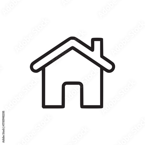 Illustration of a simple house icon perfect for real estate, home services, or construction related designs clean and modern line art for easy integration into any project