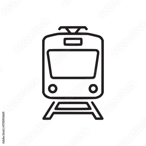 Illustration of a train this minimalist design captures the essence of rail travel, perfect for transportation themes, travel blogs, or icon sets the clean lines and simple form make it versatile for 