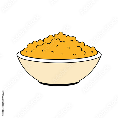 Delicious macaroni and cheese bowl with golden breadcrumbs banner