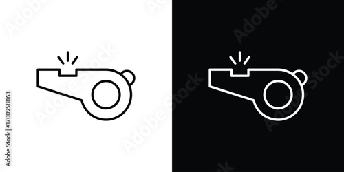 Whistle icon logo black vector. suitable for any business website designs