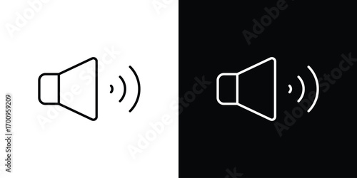 Volume icon logo black vector. suitable for any business website designs