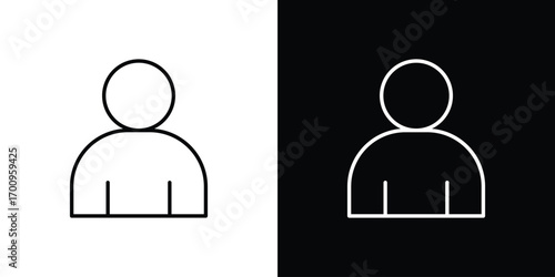 User icon logo black vector. suitable for any business website designs