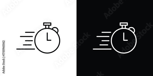 Time fast icon logo black vector. suitable for any business website designs