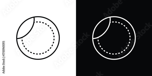 Sticker icon logo black vector. suitable for any business website designs