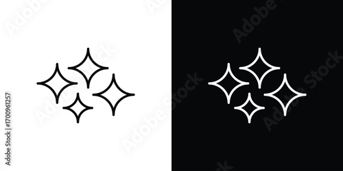 Sparkles icon logo black vector. suitable for any business website designs