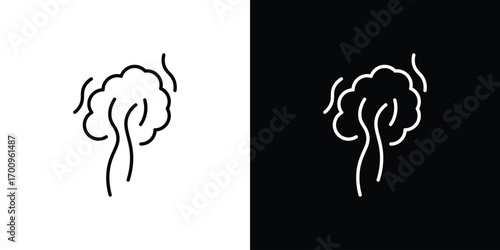 Smoke icon logo black vector. suitable for any business website designs