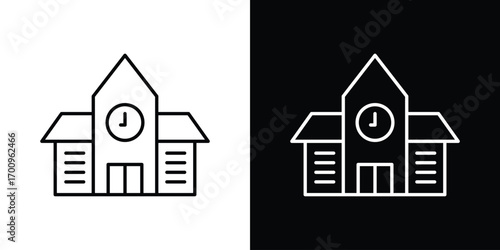 school icon logo black vector. suitable for any business website designs