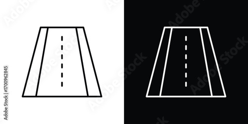 Road icon logo black vector. suitable for any business website designs