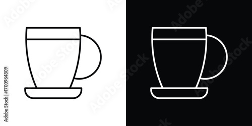 Mug icon logo black vector. suitable for any business website designs