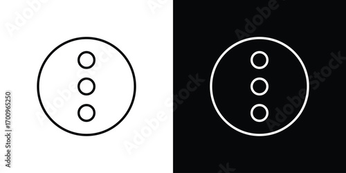 Menu dots icon logo black vector. suitable for any business website designs