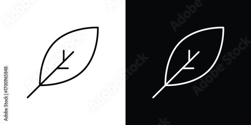 Leaf icon logo black vector. suitable for any business website designs