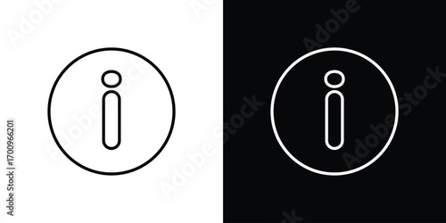 Info icon logo black vector. suitable for any business website designs