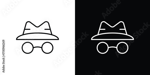 Incognito icon logo black vector. suitable for any business website designs