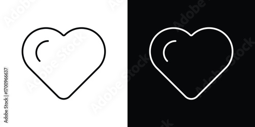 Heart icon logo black vector. suitable for any business website designs