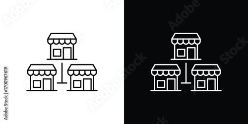 Franchise icon logo black vector. suitable for any business website designs