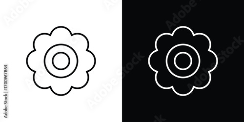 Flower icon logo black vector. suitable for any business website designs