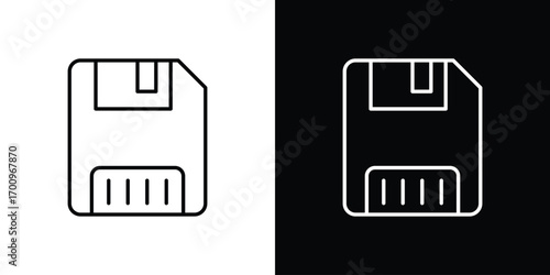Floppy disk icon logo black vector. suitable for any business website designs