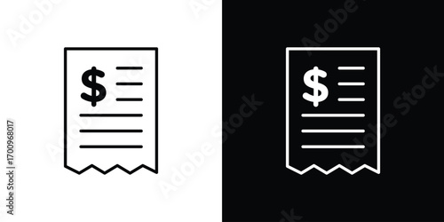 File invoice icon logo black vector. suitable for any business website designs