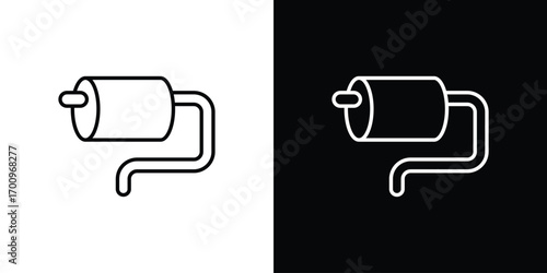 Exhaust pipe icon logo black vector. suitable for any business website designs