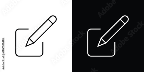 Edit icon logo black vector. suitable for any business website designs