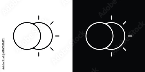 Eclipse icon logo black vector. suitable for any business website designs