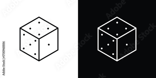 Dice icon logo black vector. suitable for any business website designs