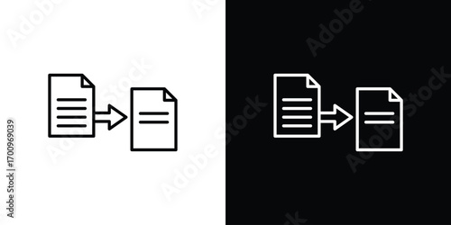 Data transfer icon logo black vector. suitable for any business website designs