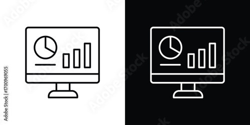 Dashboard icon logo black vector. suitable for any business website designs