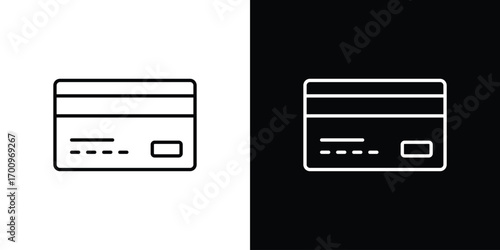 Credit card icon logo black vector. suitable for any business website designs