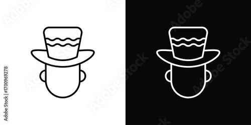 Cowboy icon logo black vector. suitable for any business website designs