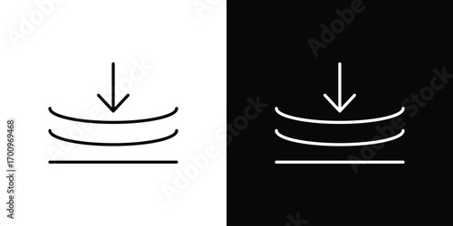 Compress icon logo black vector. suitable for any business website designs
