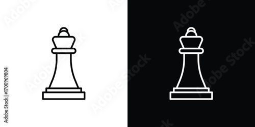 Chess queen icon logo black vector. suitable for any business website designs