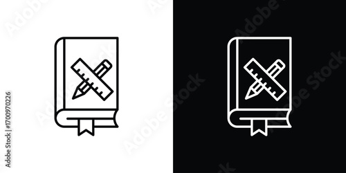 Brand guidelines icon logo black vector. suitable for any business website designs