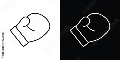 Boxing glove icon logo black vector. suitable for any business website designs