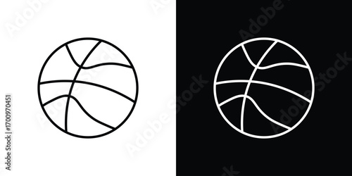 Basketball icon logo black vector. suitable for any business website designs