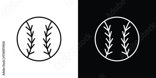 Baseball icon logo black vector. suitable for any business website designs