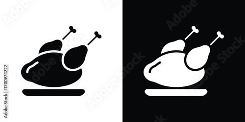 Turkey icon. vector art. solid style pictogram