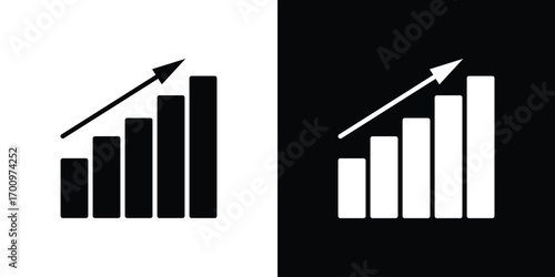 Trend Arrow icon. vector art. solid style pictogram