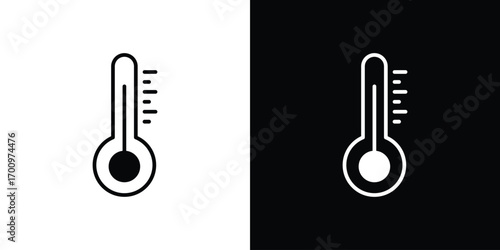 Thermometer half icon. vector art. solid style pictogram