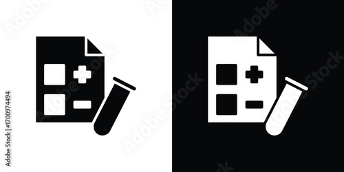 Test icon. vector art. solid style pictogram