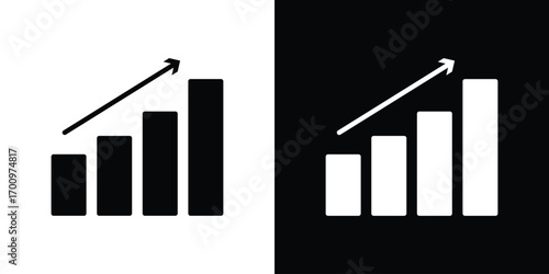 Stats icon. vector art. solid style pictogram