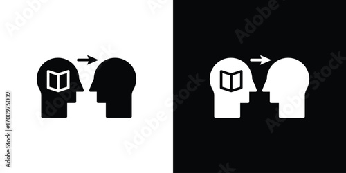 Share thoughts icon. vector art. solid style pictogram