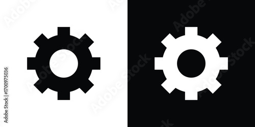 Settings icon. vector art. solid style pictogram